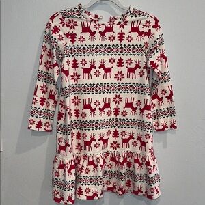 Hanna Andersson Dear Deer Holiday Long Sleeve Dress 10